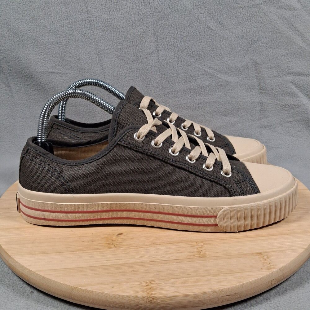 PF Flyers Womens Size 9 Center Low-Top Canvas Shoes Sneakers Black Biscotti